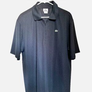Lacoste Sport Black Zip-Up Polo Shirt – Mesh – Men’s 2XL